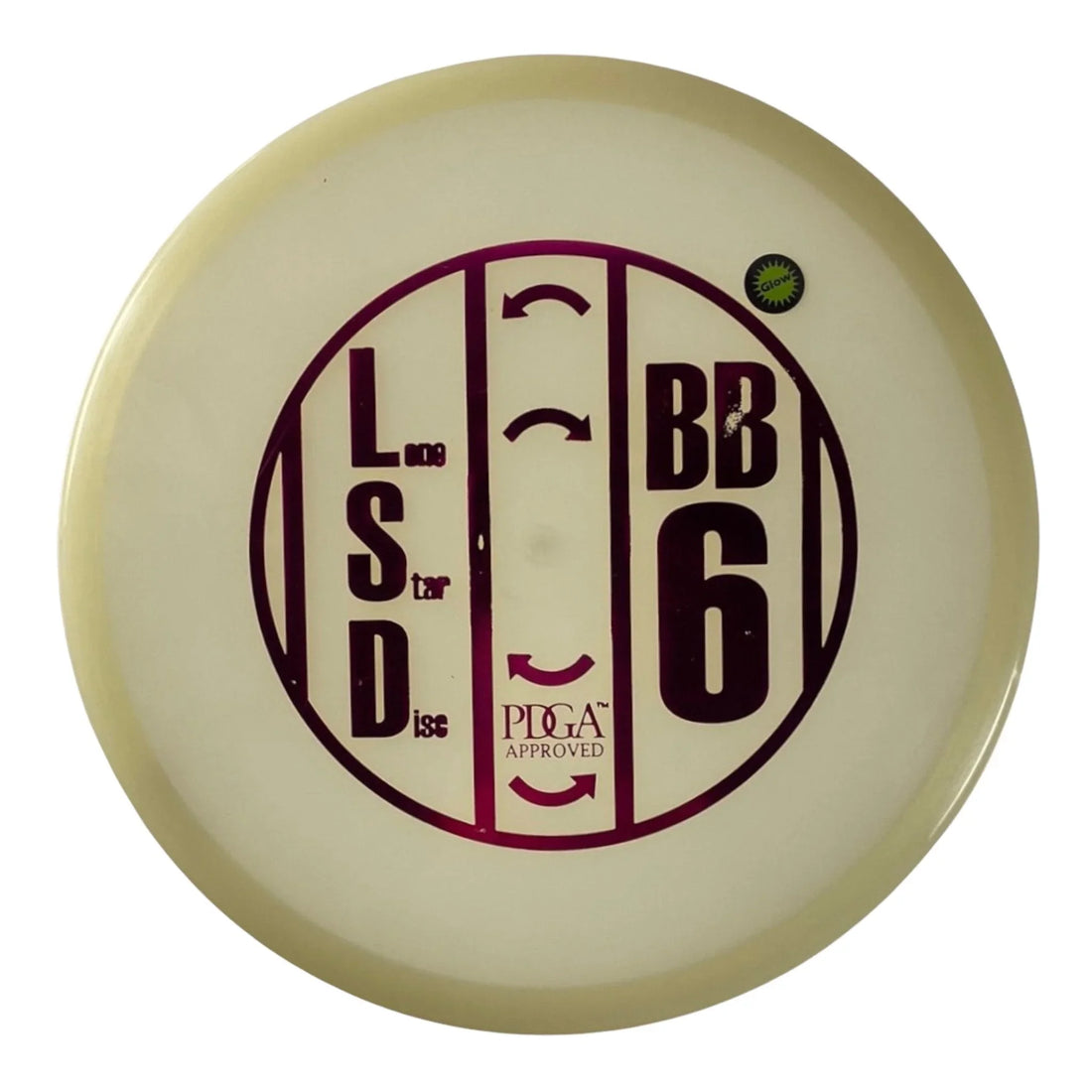 Lone Star Disc BB6 | Glow | White/Pink 176g Disc Golf