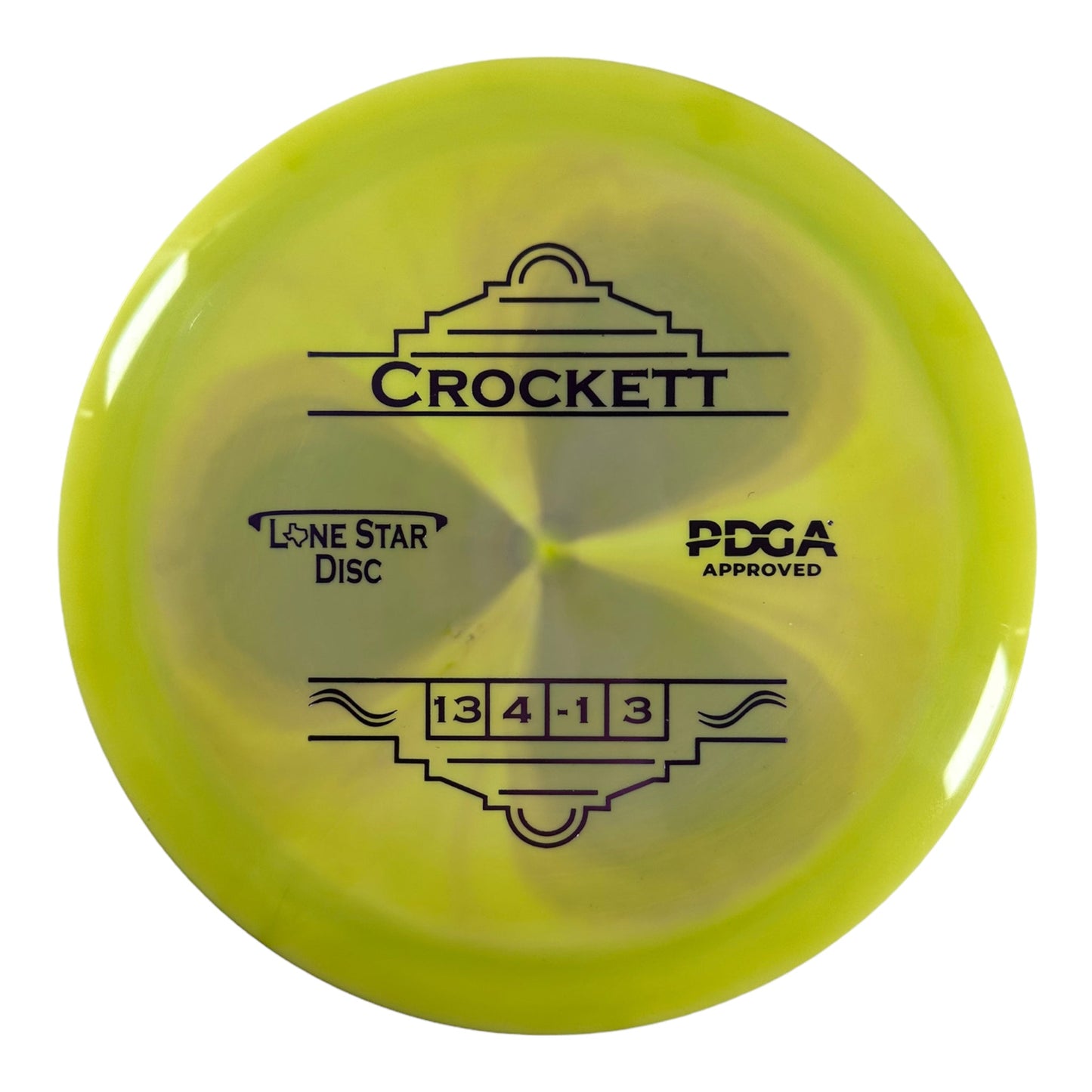 Lone Star Disc Crockett | Alpha | Yellow/Purple 173g Disc Golf