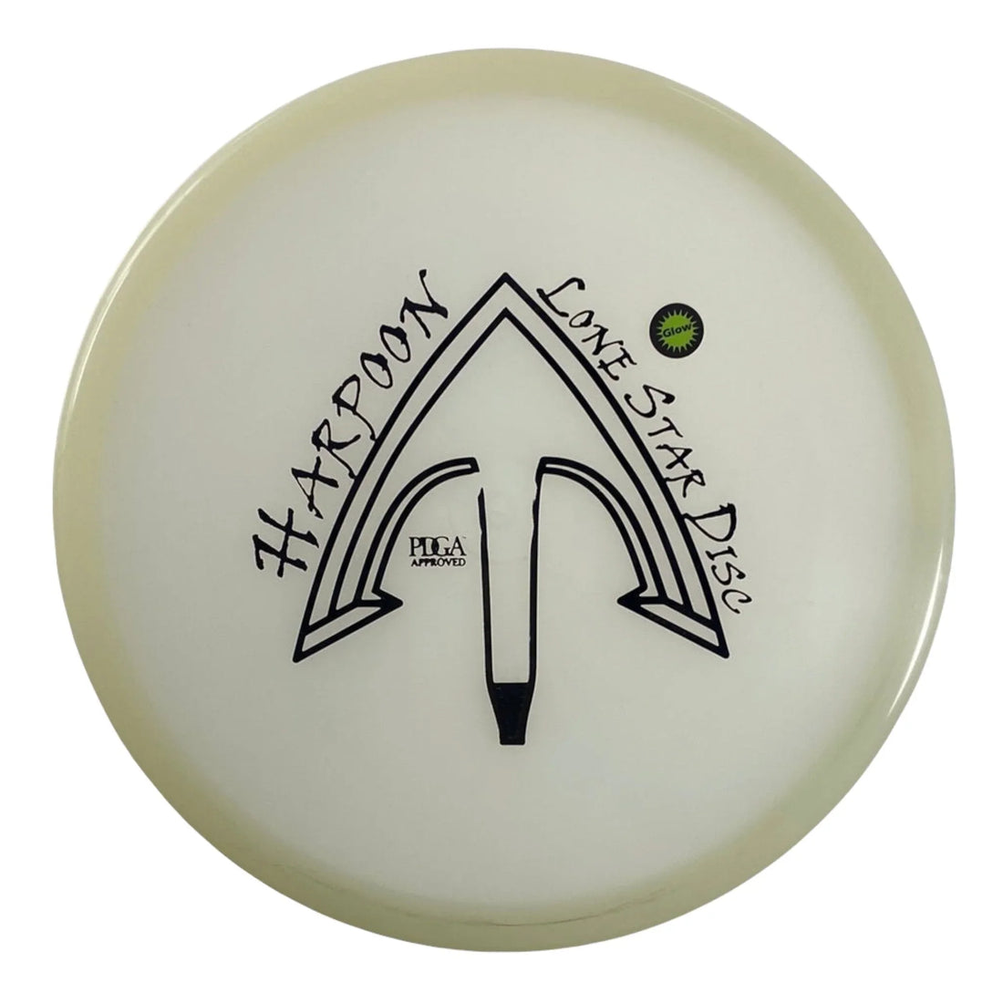 Lone Star Disc Harpoon | Glow | White/Black 177g Disc Golf