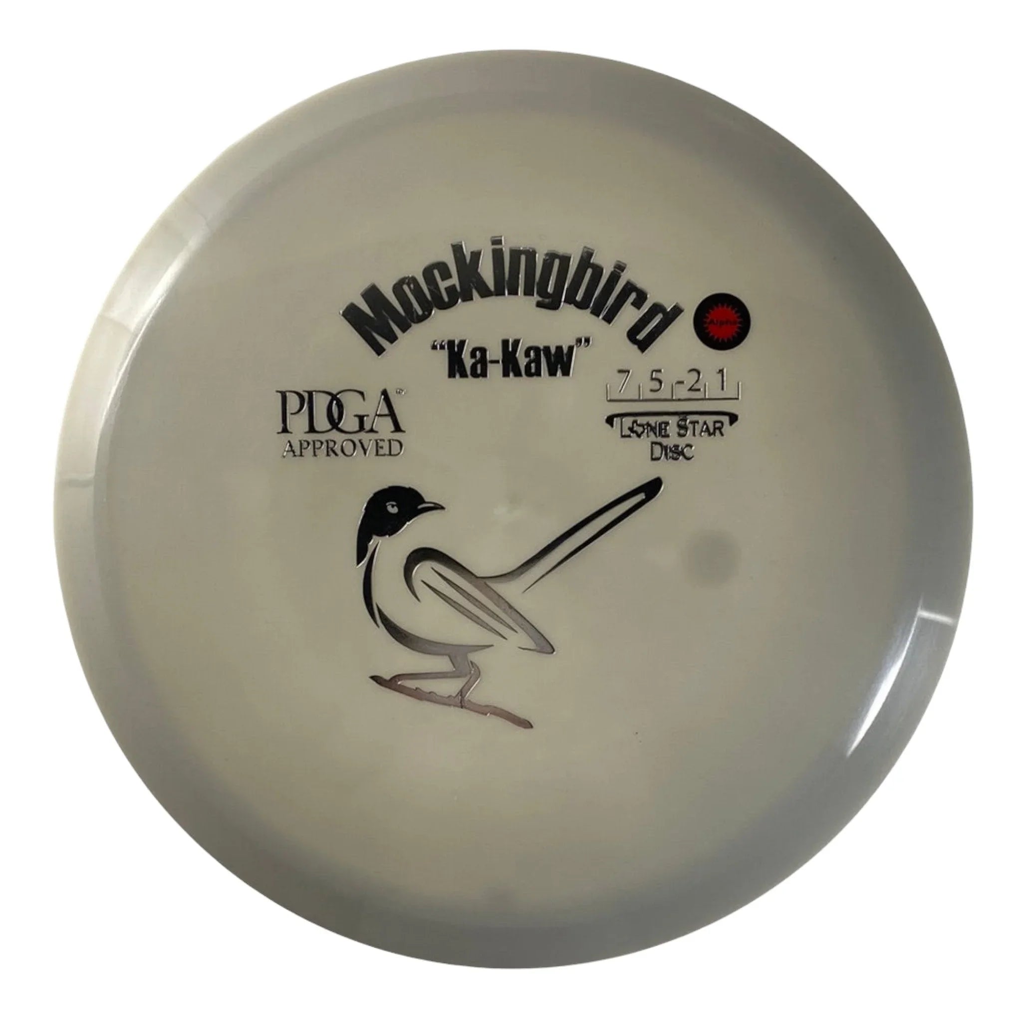 Lone Star Disc Mockingbird | Alpha | White/Silver 175g Disc Golf
