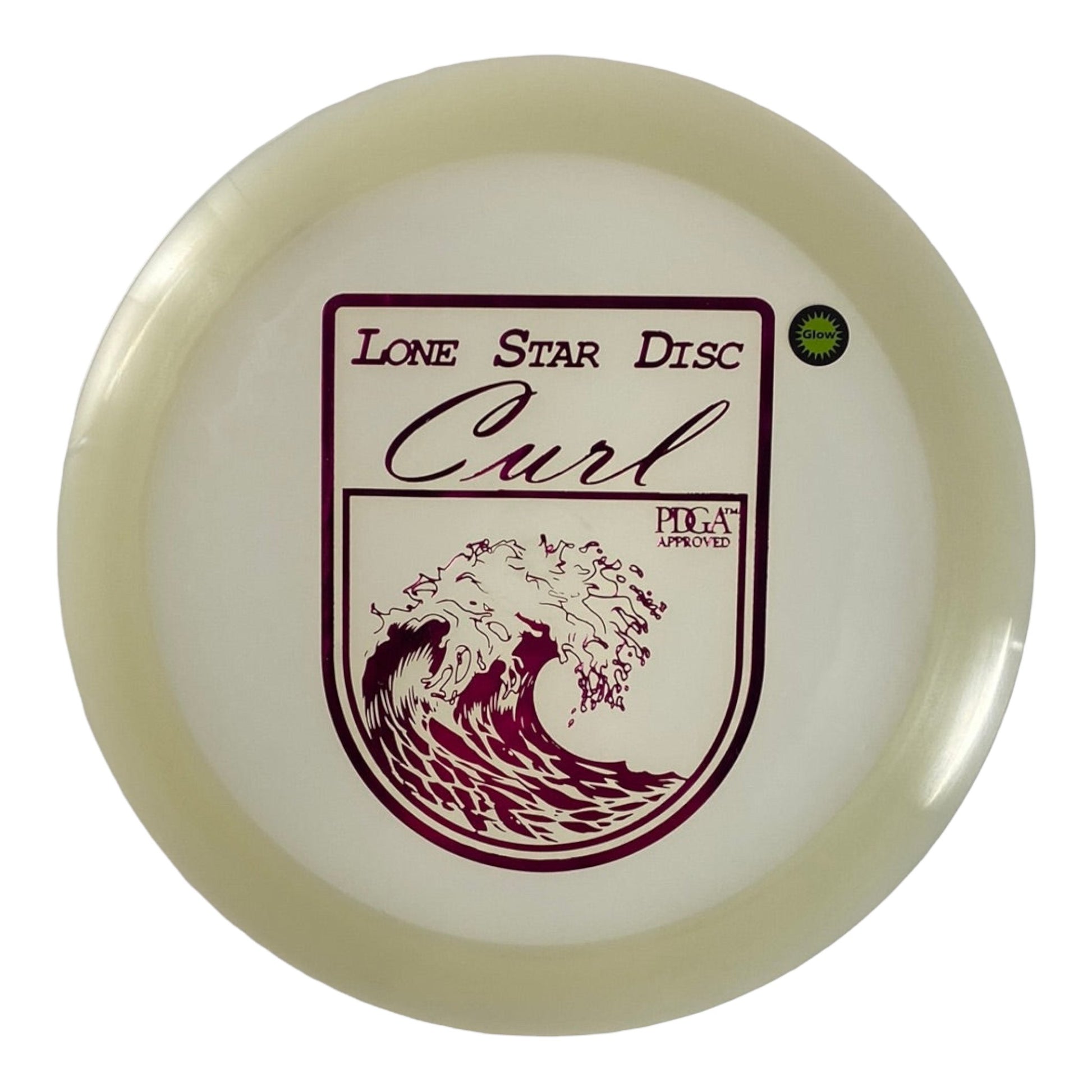 Lone Star Discs Curl | Glow | White/Pink 172-173g Disc Golf