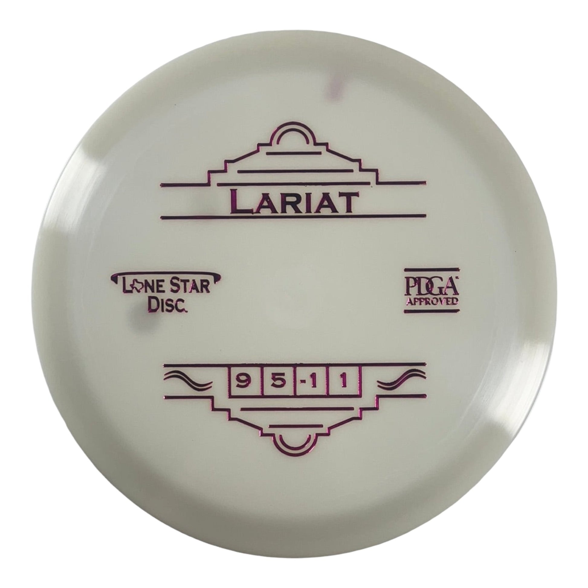 Lone Star Discs Lariat | Alpha | White/Pink 172g Disc Golf