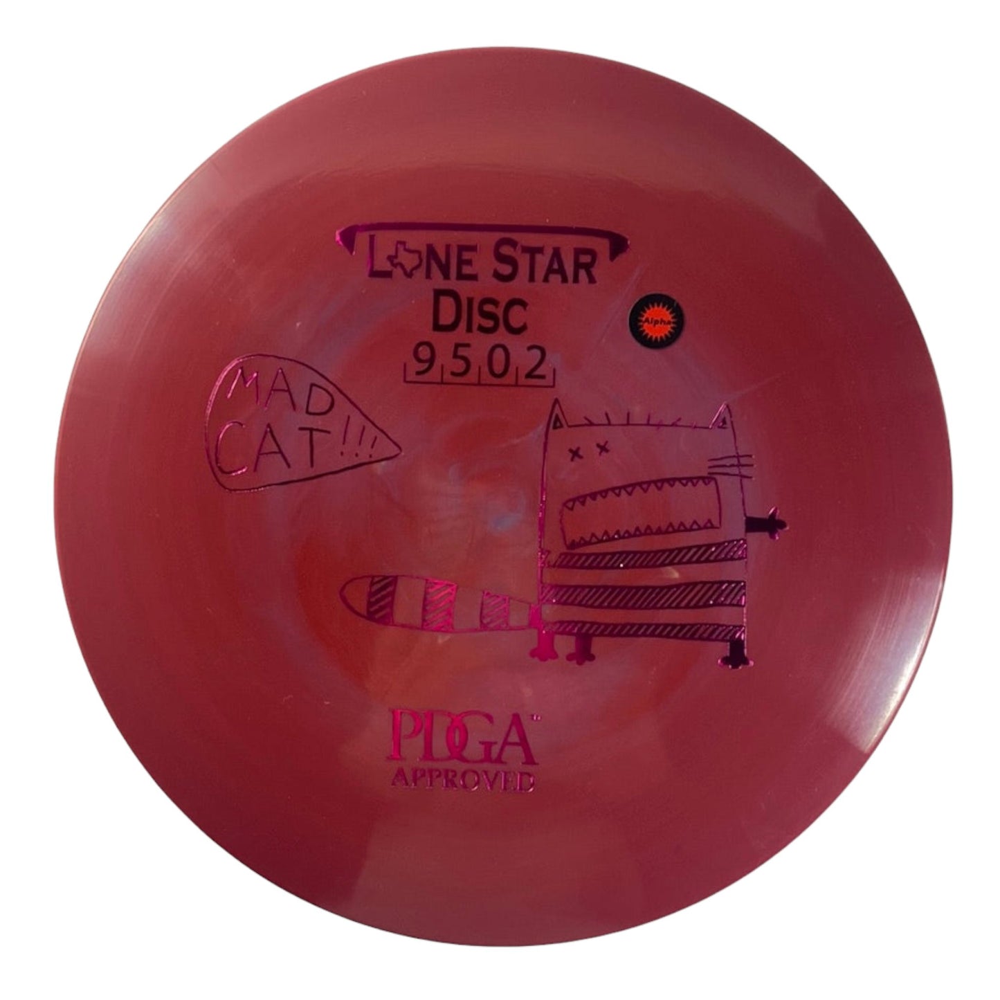 Lone Star Discs Mad Cat | Alpha | Red/Pink 171g Disc Golf