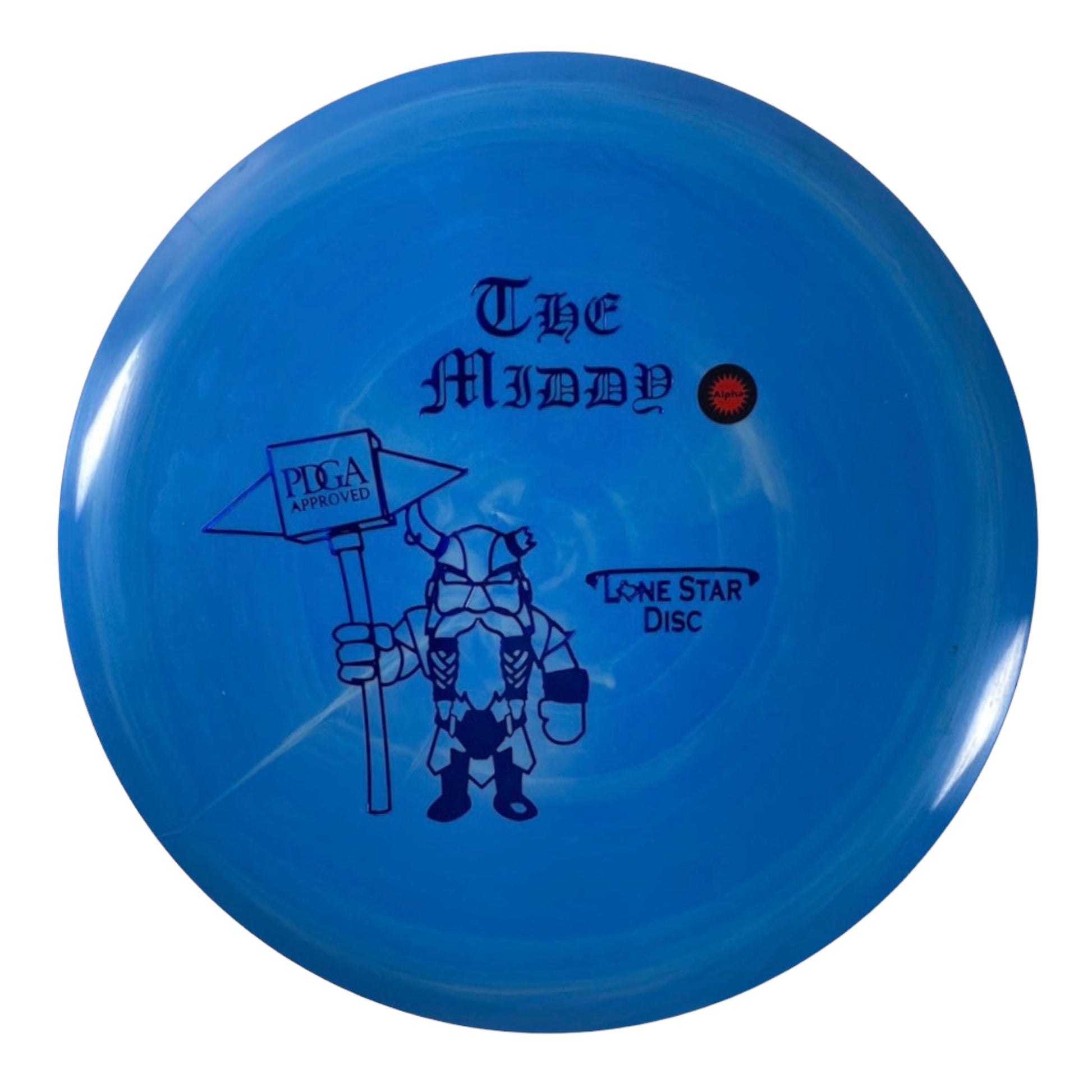 Lone Star Discs Middy | Alpha | Blue/Blue 174g Disc Golf