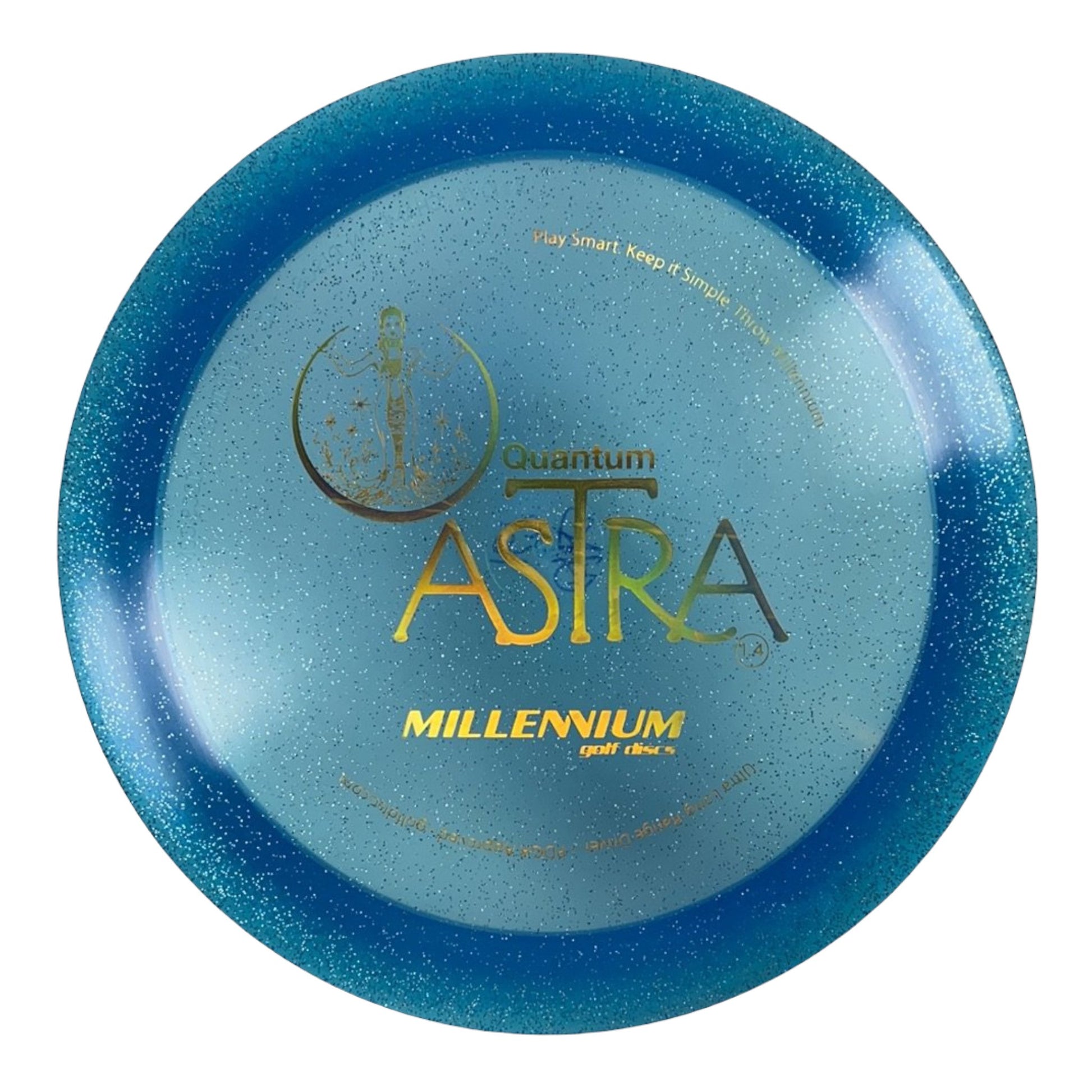 Millennium Golf Discs Astra | Quantum Stardust | Blue/Gold 160-175g Disc Golf