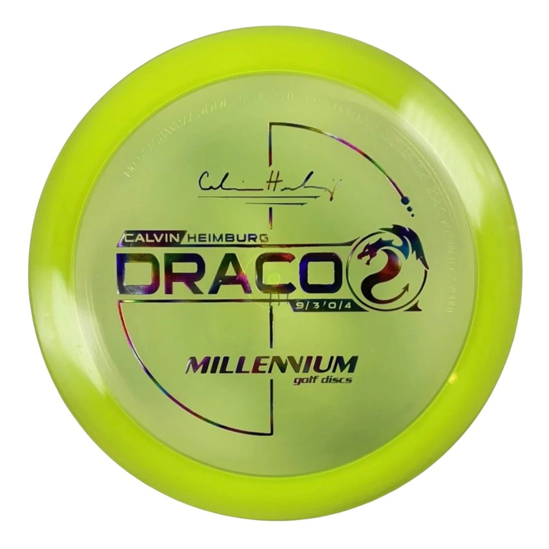 Millennium Golf Discs Draco | Quantum | Yellow/Rainbow 171 - 175g (Calvin Heimburg) Disc Golf