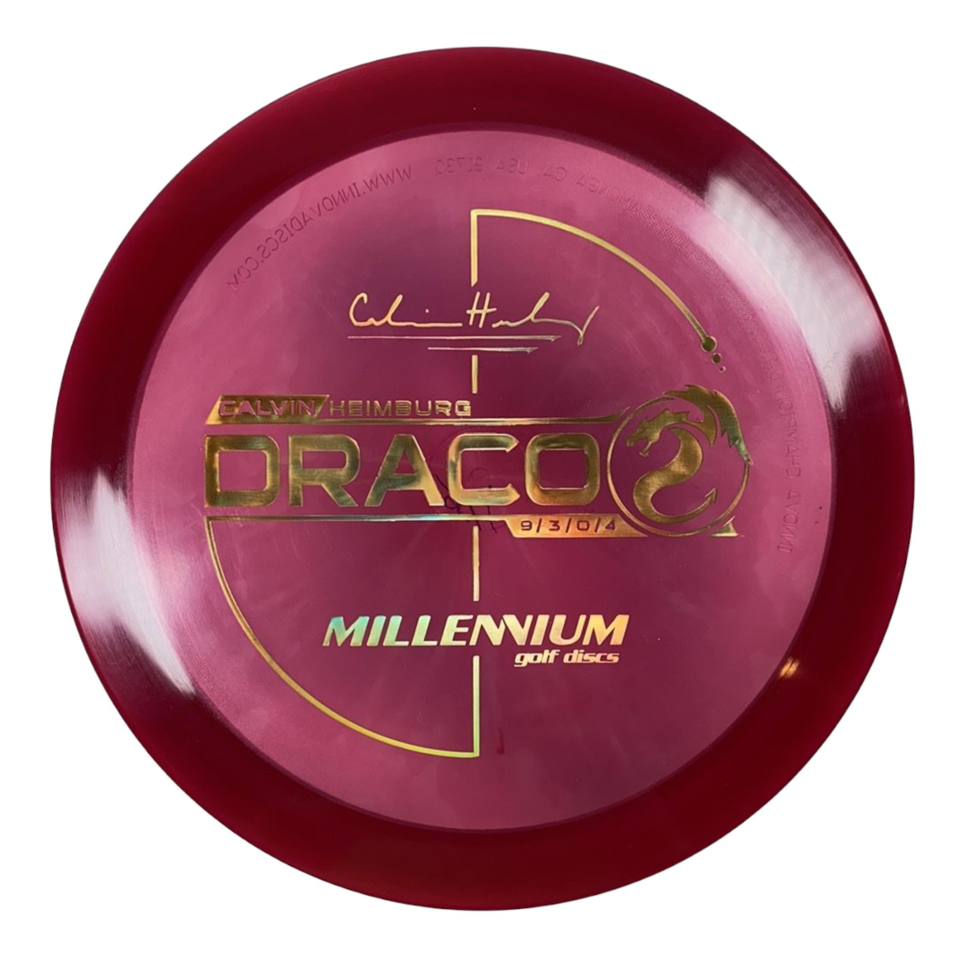 Millennium Golf Discs Draco | Quantum | Red/Gold 175g (Calvin Heimburg) Disc Golf