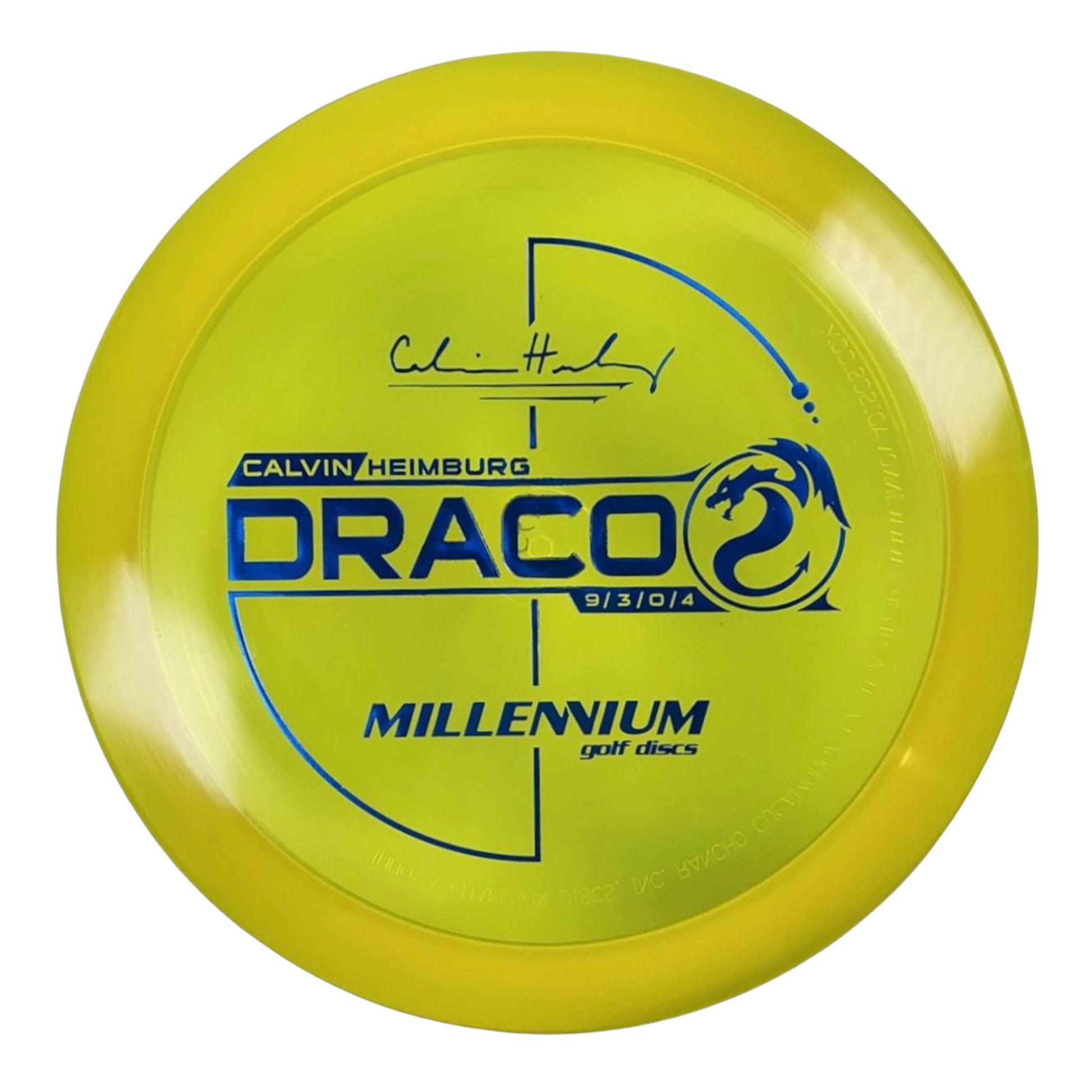 Millennium Golf Discs Draco | Quantum | Yellow/Blue 171-175g (Calvin Heimburg) Disc Golf
