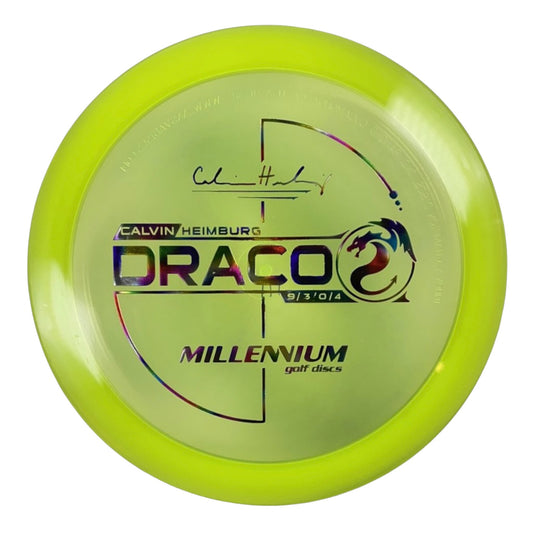 Millennium Golf Discs Draco | Quantum | Yellow/Rainbow 171-175g (Calvin Heimburg) Disc Golf