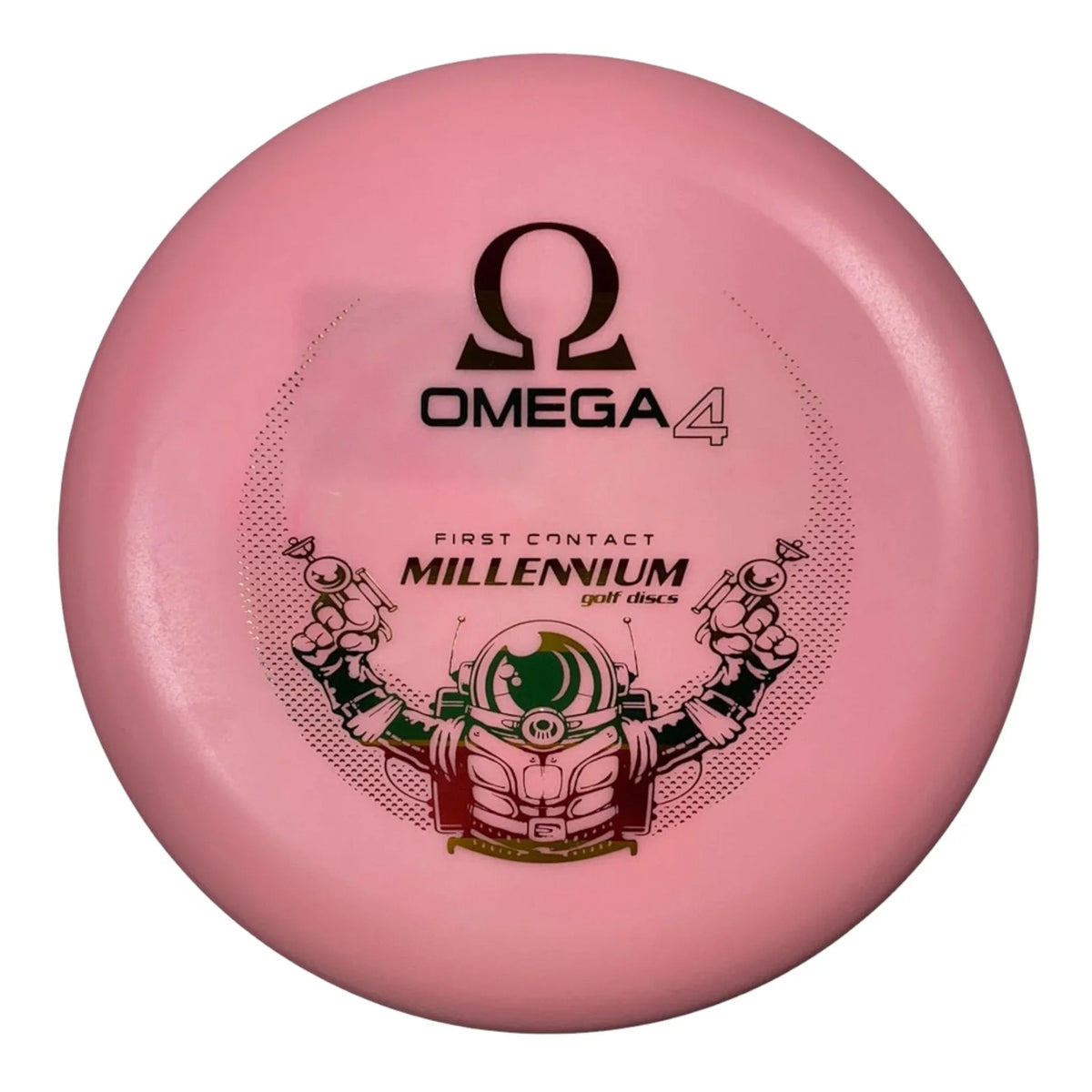Millennium Golf Discs Omega 4 | DT Lunar | Pink/Rasta 168g (First Run) Disc Golf