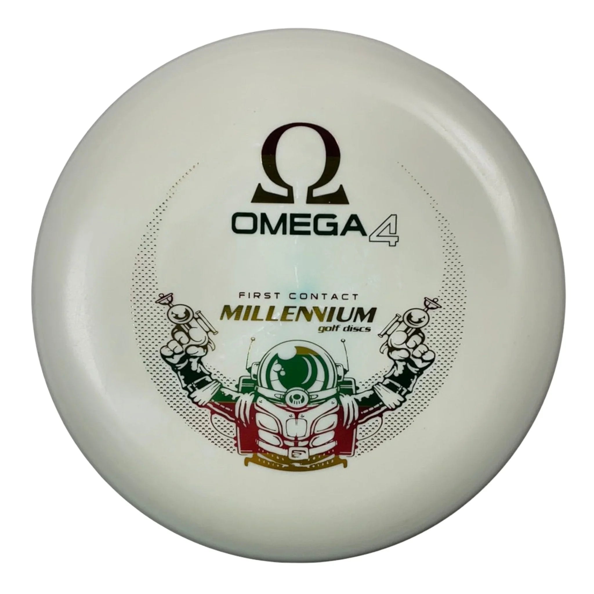 Millennium Golf Discs Omega 4 | DT Lunar | White/Rasta 170 - 172g (First Run) Disc Golf