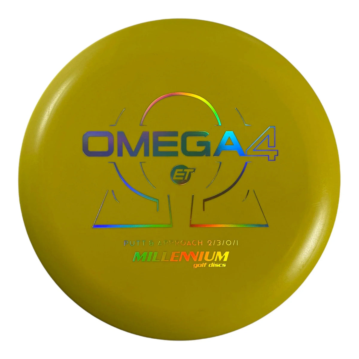 Millennium Golf Discs Omega 4 | ET Firm | Yellow/Holo 171 - 172g Disc Golf