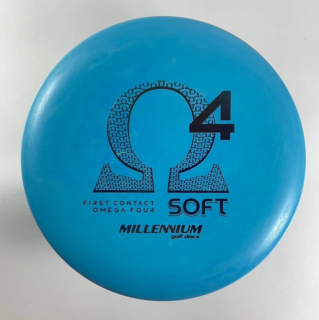 Millennium Golf Discs Omega 4 | Soft | Blue/Holo 168g (First Run) Disc Golf