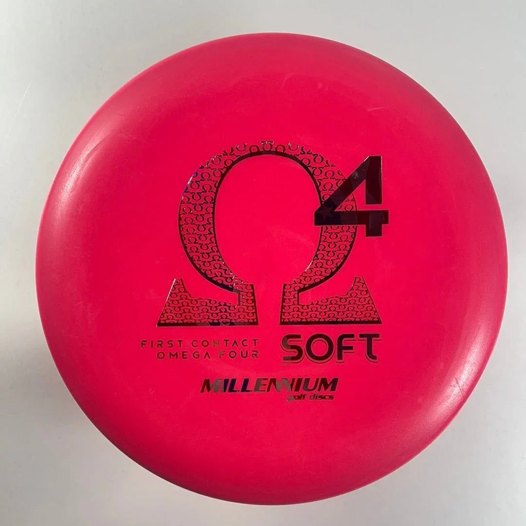 Millennium Golf Discs Omega 4 | Soft | Pink/USA 171 - 172g (First Run) Disc Golf