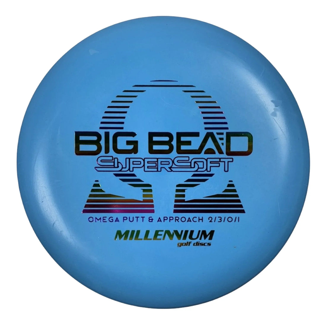 Millennium Golf Discs Omega Big Bead | Supersoft | Blue/Rainbow 168 - 172g Disc Golf