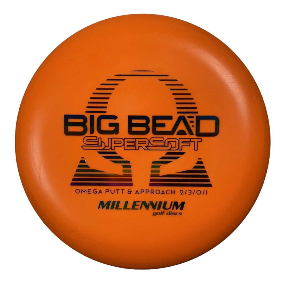Millennium Golf Discs Omega Big Bead | Supersoft | Orange/Rainbow 167 - 171g Disc Golf
