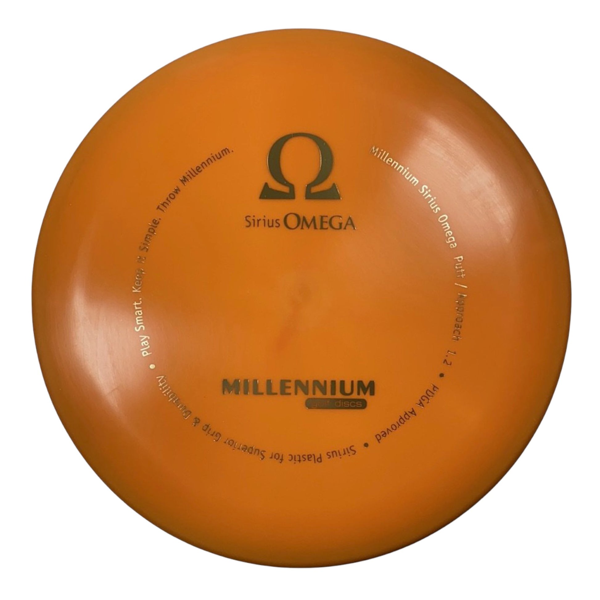 Millennium Golf Discs Omega | Sirius | Orange/Gold 161g Disc Golf