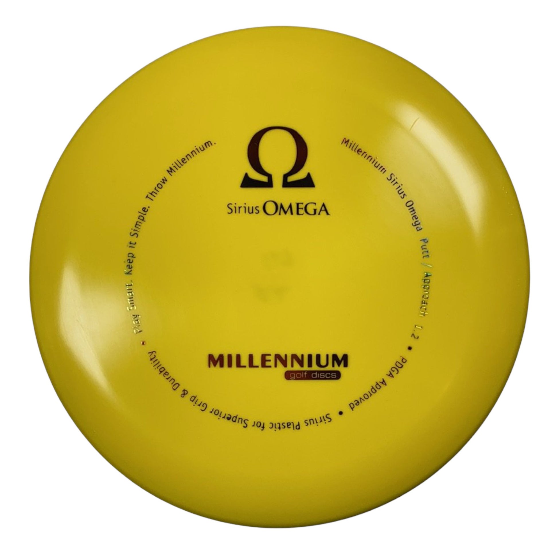 Millennium Golf Discs Omega | Sirius | Yellow/Rainbow 167-168g Disc Golf