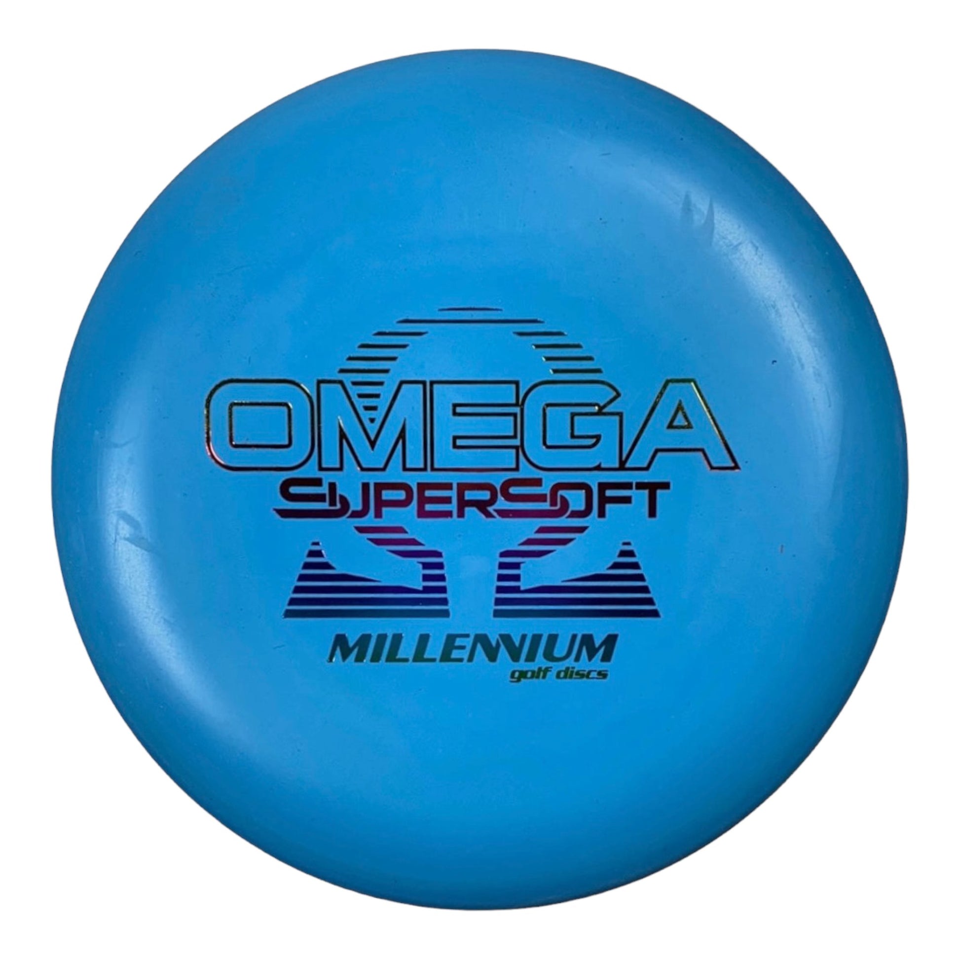 Millennium Golf Discs Omega | Supersoft | Blue/Rainbow 172-175g Disc Golf