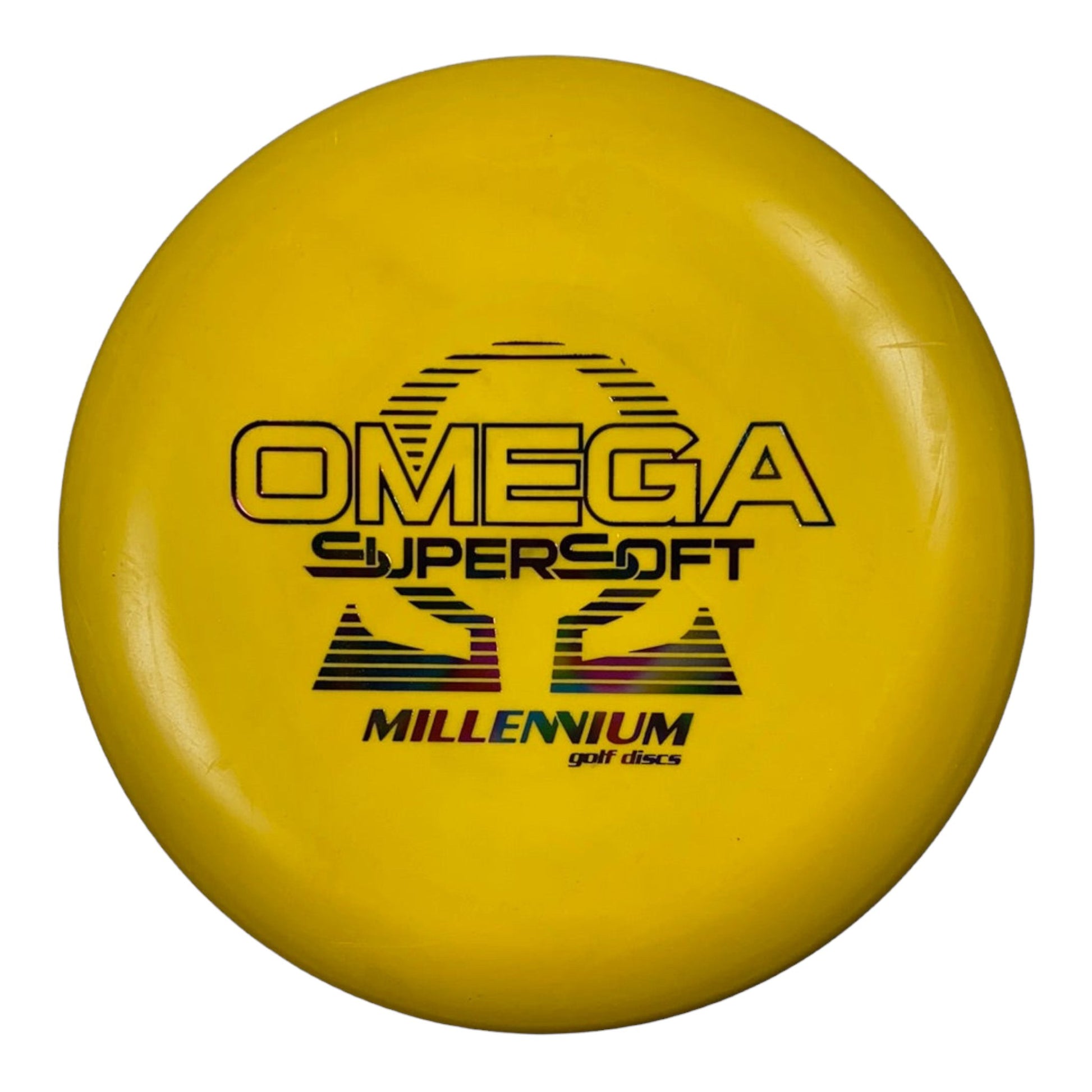 Millennium Golf Discs Omega | Supersoft | Gold/Rainbow 171g Disc Golf