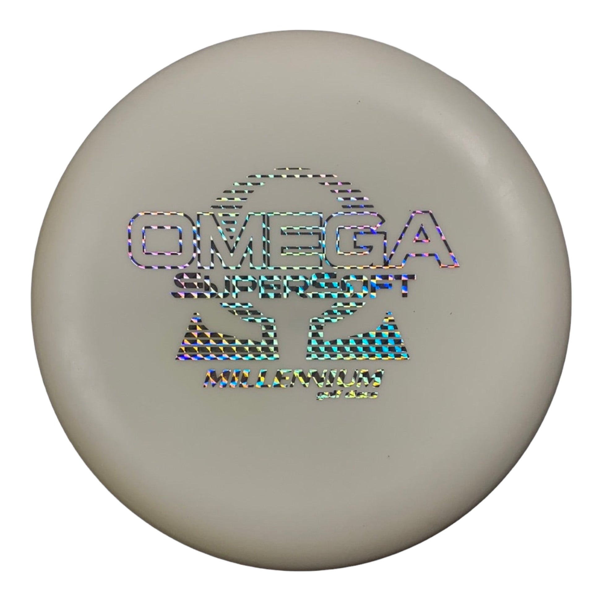 Millennium Golf Discs Omega | Supersoft | White/Holo 150g Disc Golf