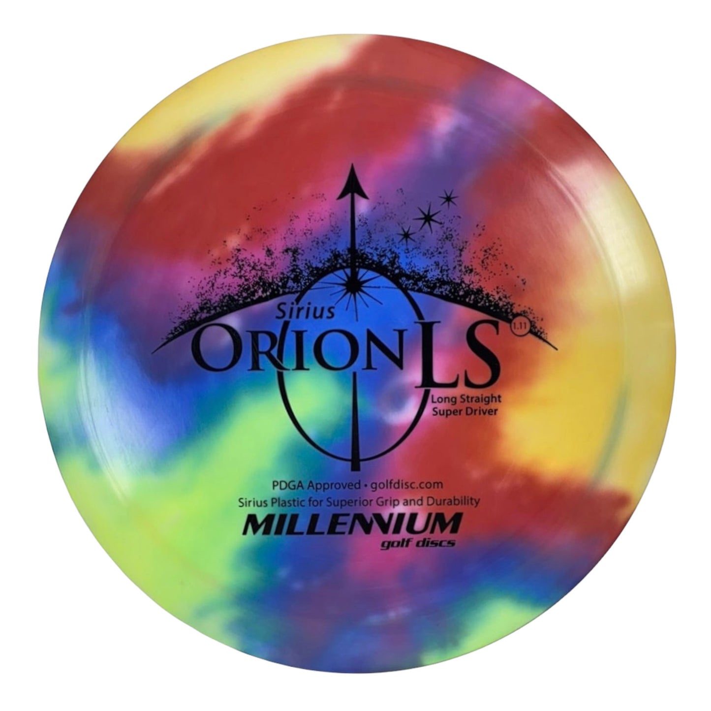 Millennium Golf Discs Orion LS | Sirius Dyed | Multi/Black 170-175g Disc Golf