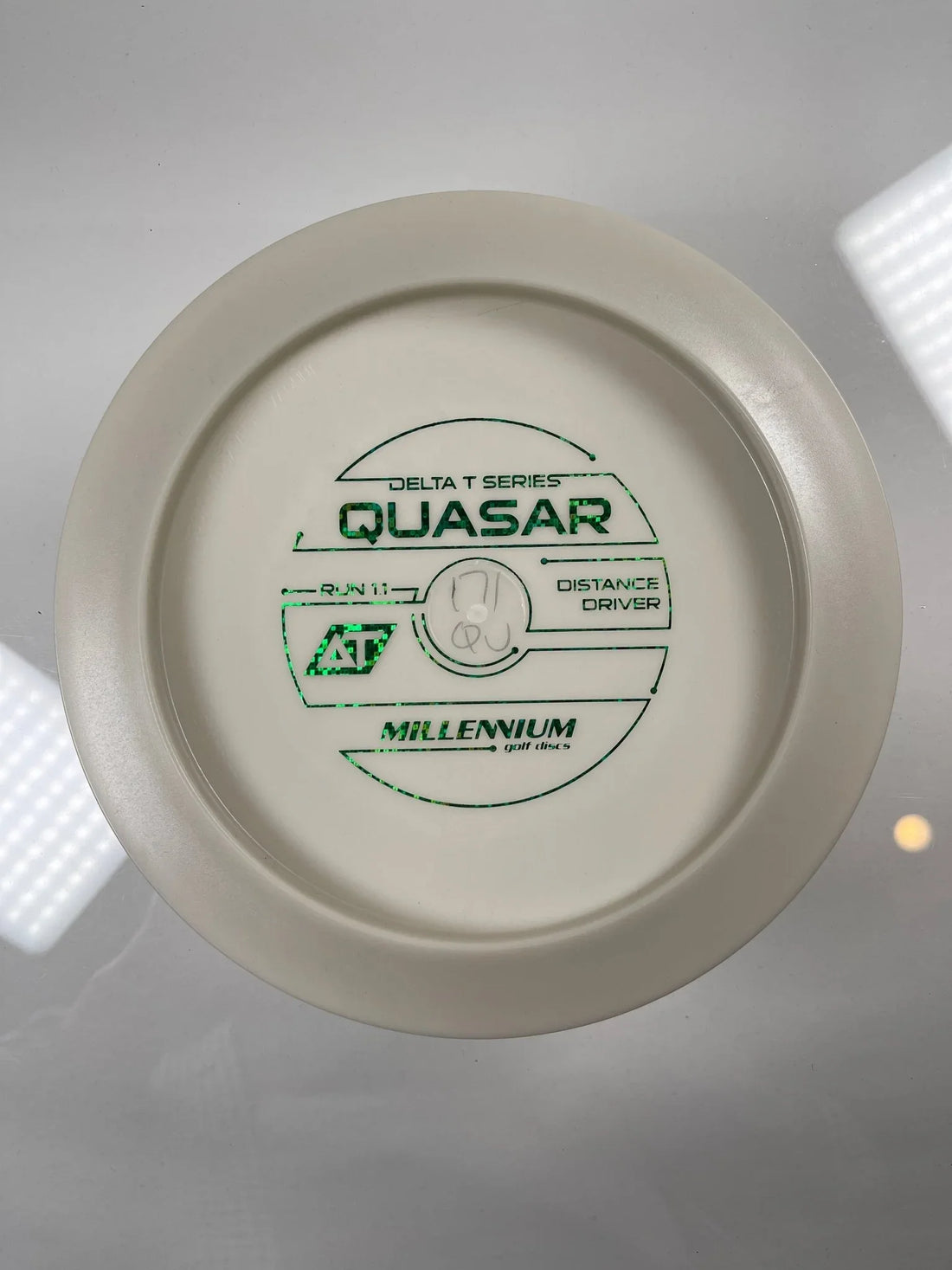 Millennium Golf Discs Quasar | Delta - T | Grey/Green 171 - 172g Disc Golf