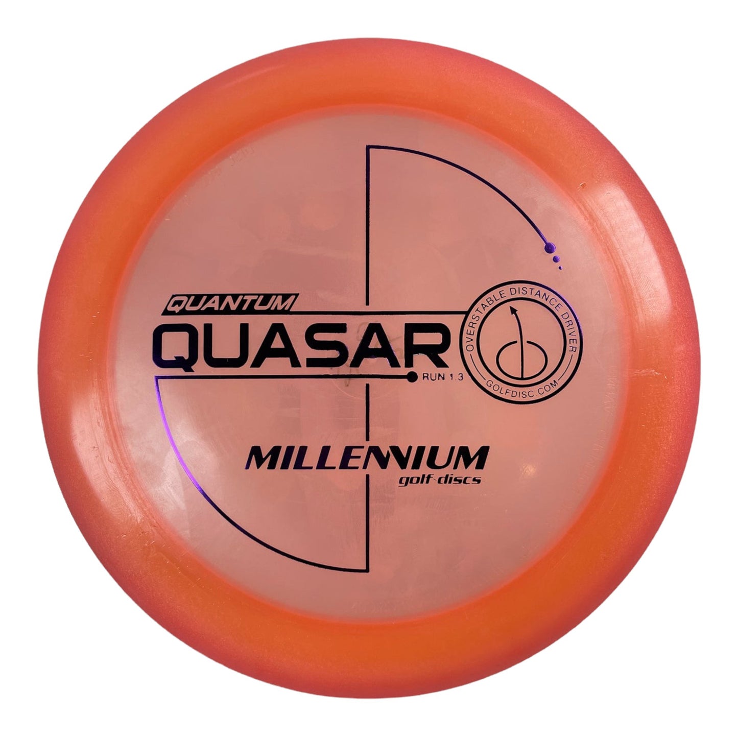 Millennium Golf Discs Quasar | Quantum | Peach/Purple 168g Disc Golf