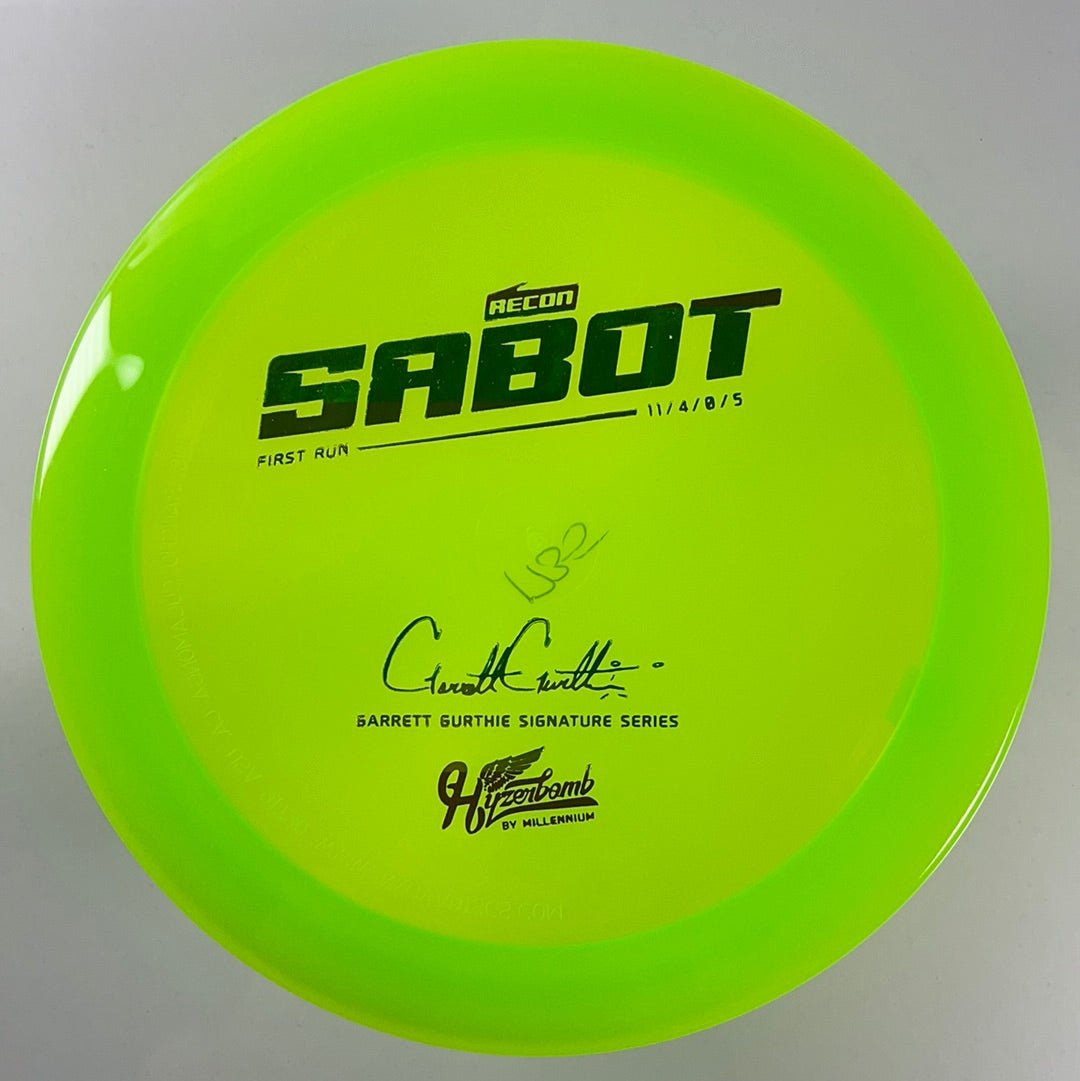 Millennium Golf Discs Sabot | Recon | Green/Rasta 173g Disc Golf