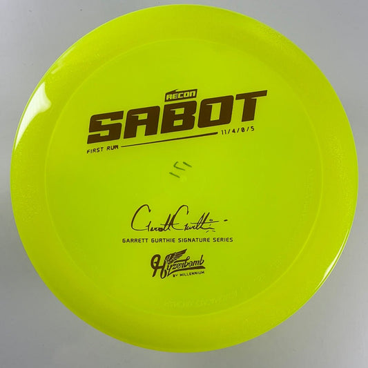 Millennium Golf Discs Sabot | Recon | Yellow/Brown 171-172g Disc Golf