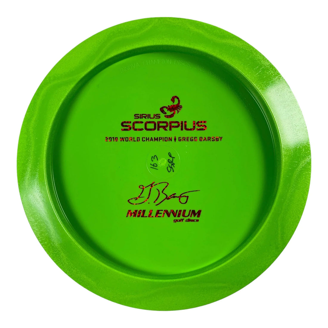 Millennium Golf Discs Scorpius | Sirius | Green/Red 163 - 175g (Gregg Barsby) Disc Golf