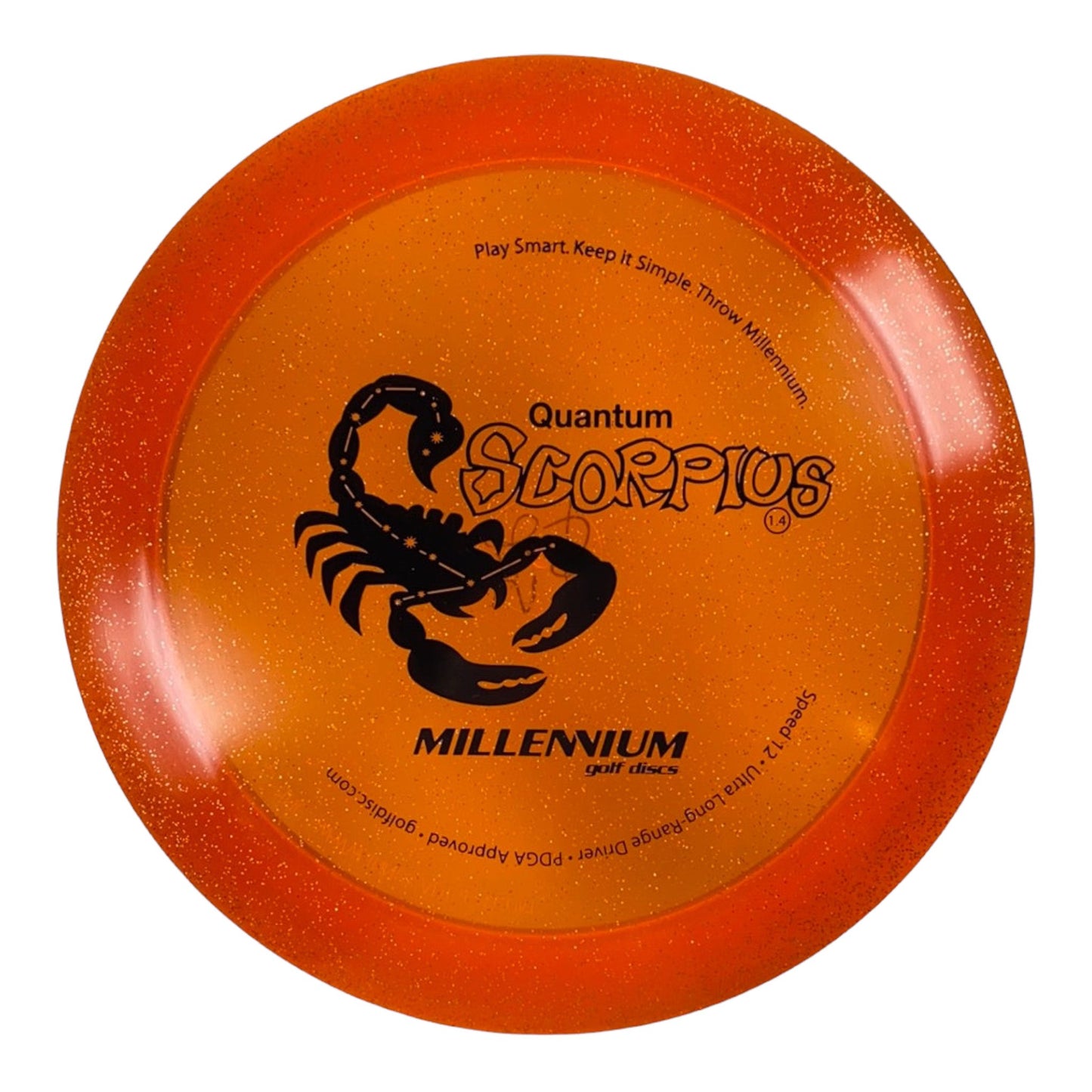 Millennium Golf Discs Scorpius | Quantum Stardust | Orange/Black 167g Disc Golf