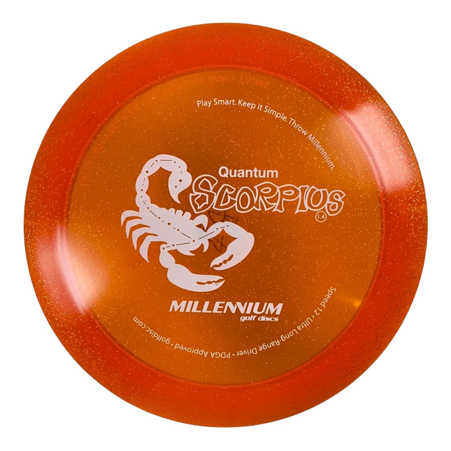 Millennium Golf Discs Scorpius | Quantum Stardust | Orange/White Disc Golf