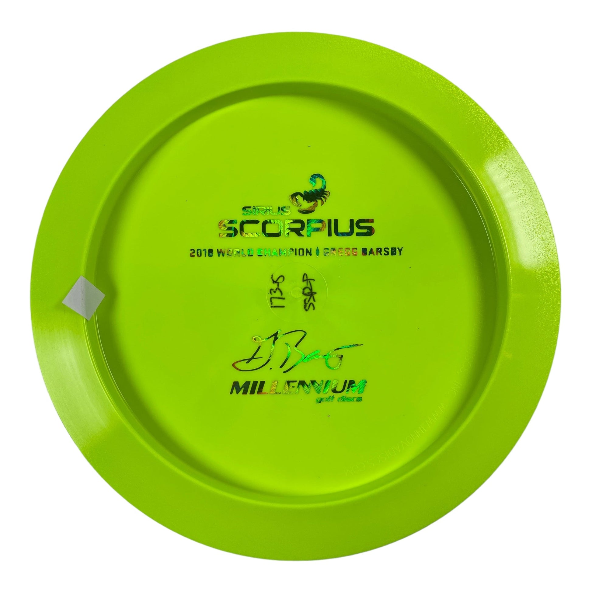Millennium Golf Discs Scorpius | Sirius | Green/Green 175g (Gregg Barsby) Disc Golf