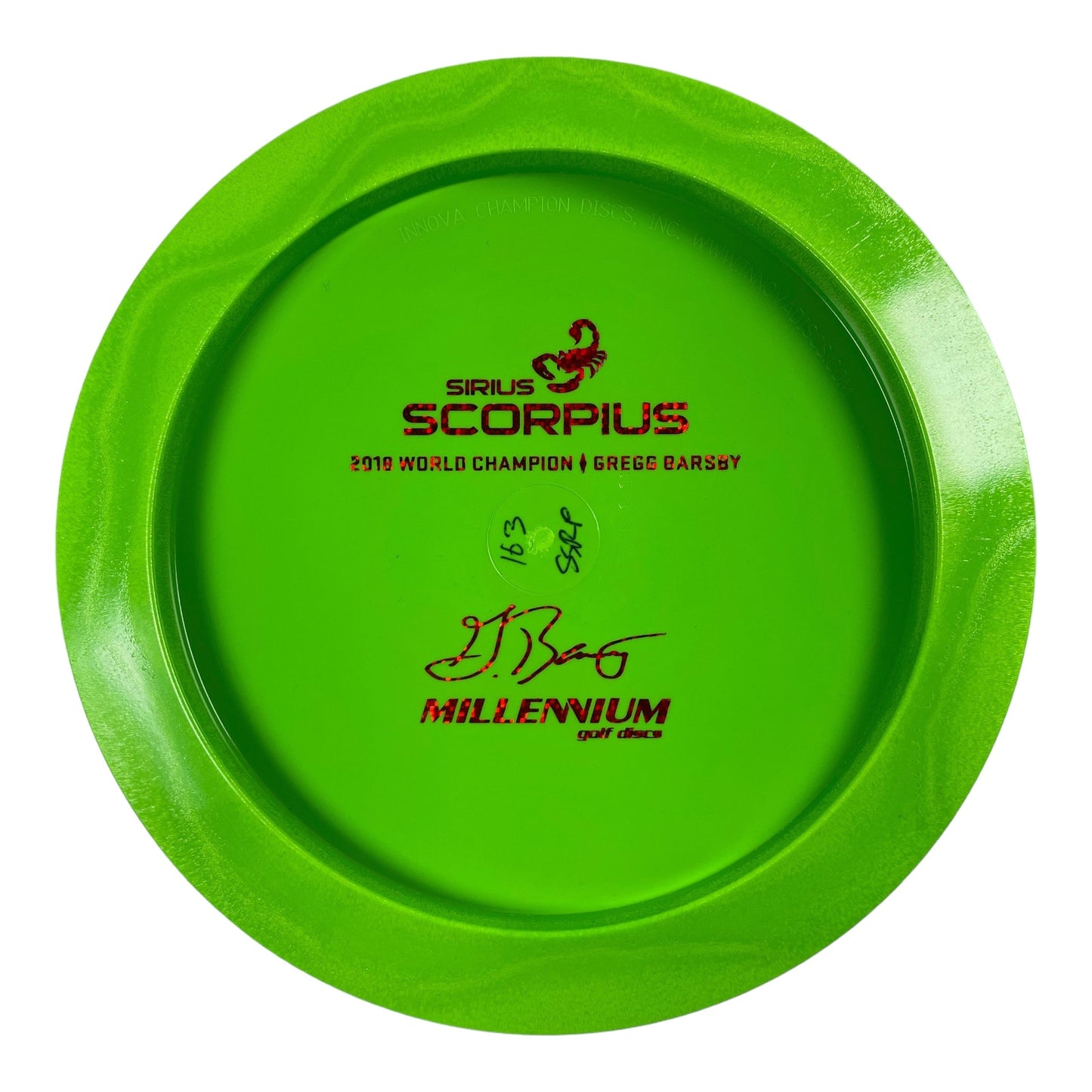 Millennium Golf Discs Scorpius | Sirius | Green/Red 163-175g (Gregg Barsby) Disc Golf