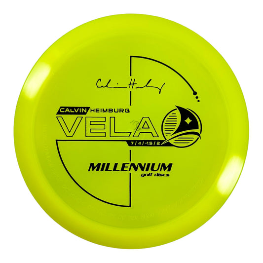 Millennium Golf Discs Vela | Quantum | Yellow/Black 164g (Calvin Heimburg) Disc Golf