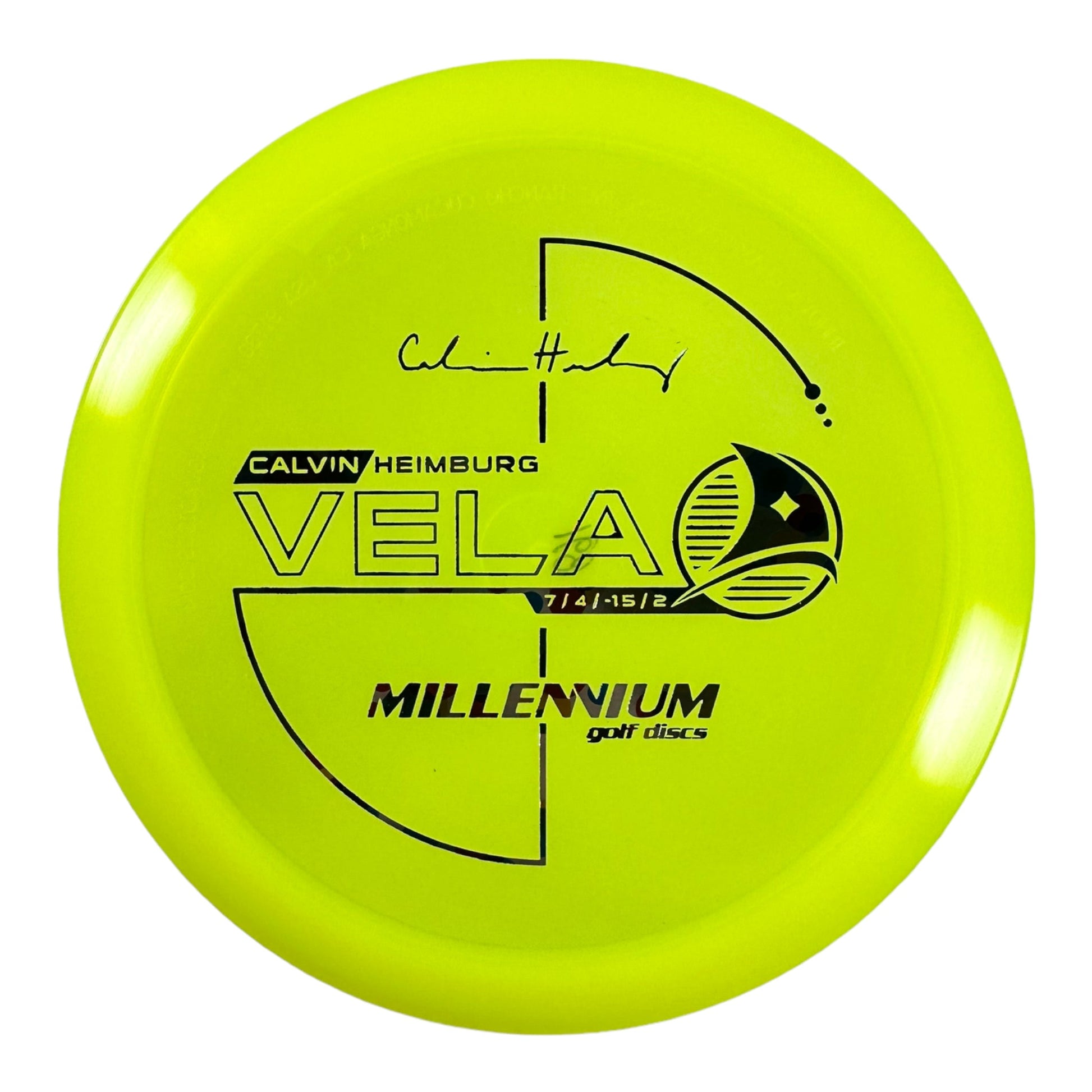 Millennium Golf Discs Vela | Quantum | Yellow/Dots 168g (Calvin Heimburg) Disc Golf