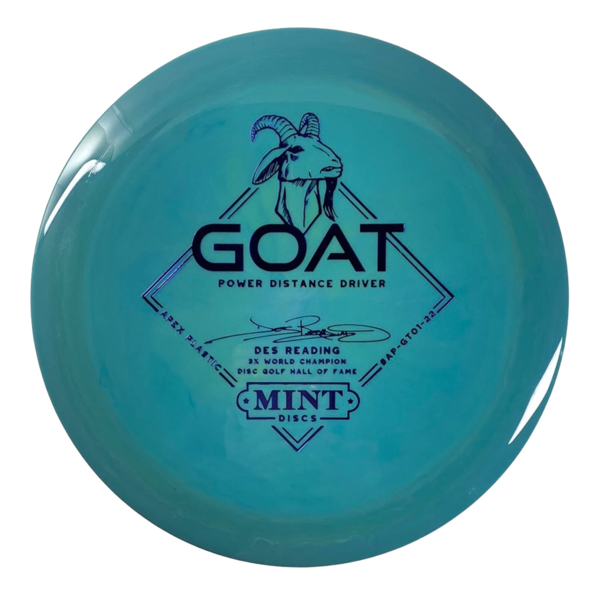 Mint Discs Goat | Apex | Blue/Blue 173g (Des Reading) Disc Golf