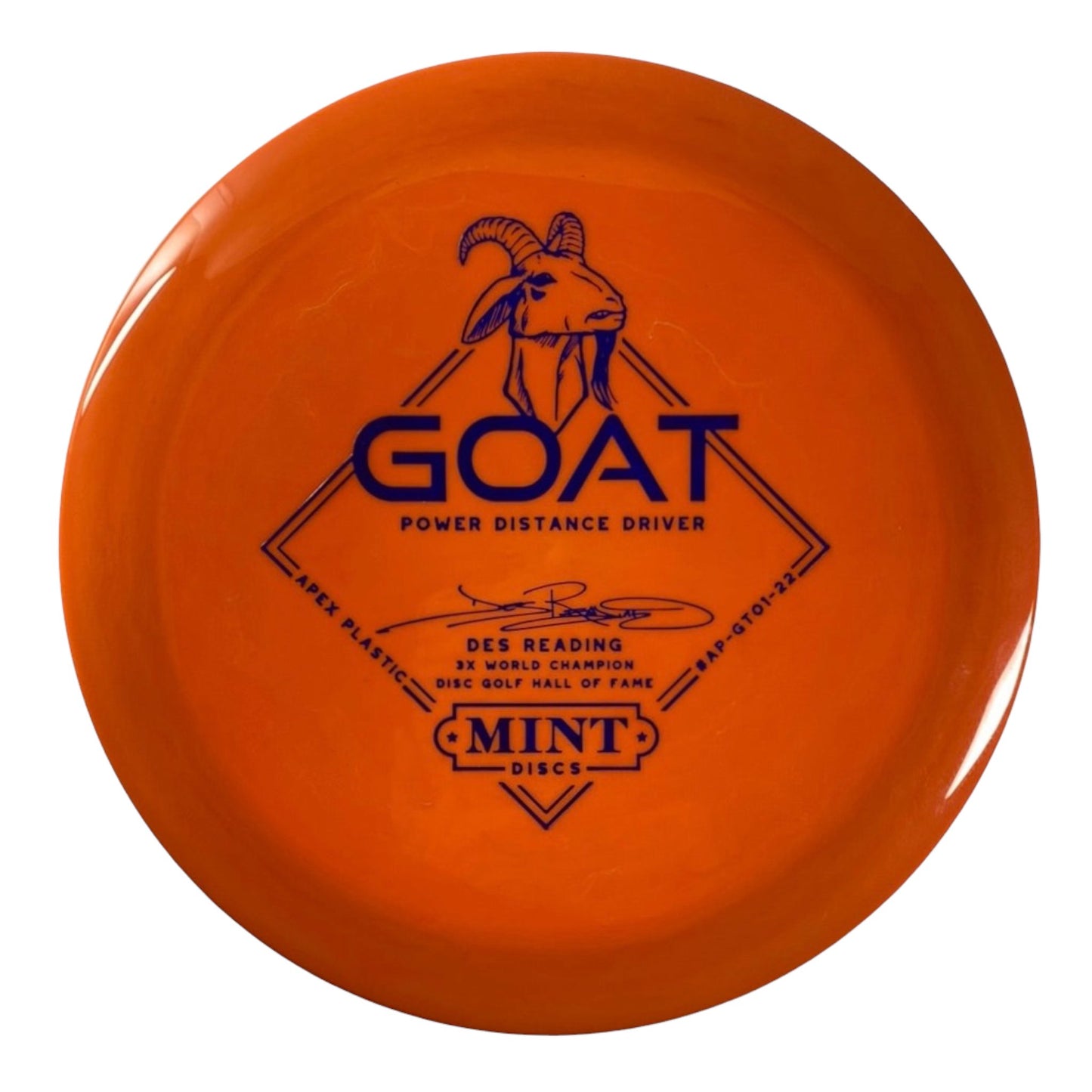 Mint Discs Goat | Apex | Orange/Blue 168-169g (Des Reading) Disc Golf