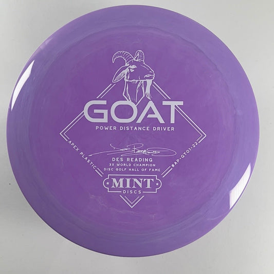 Mint Discs Goat | Apex | Purple/White 175g (First Run- Des Reading) Disc Golf