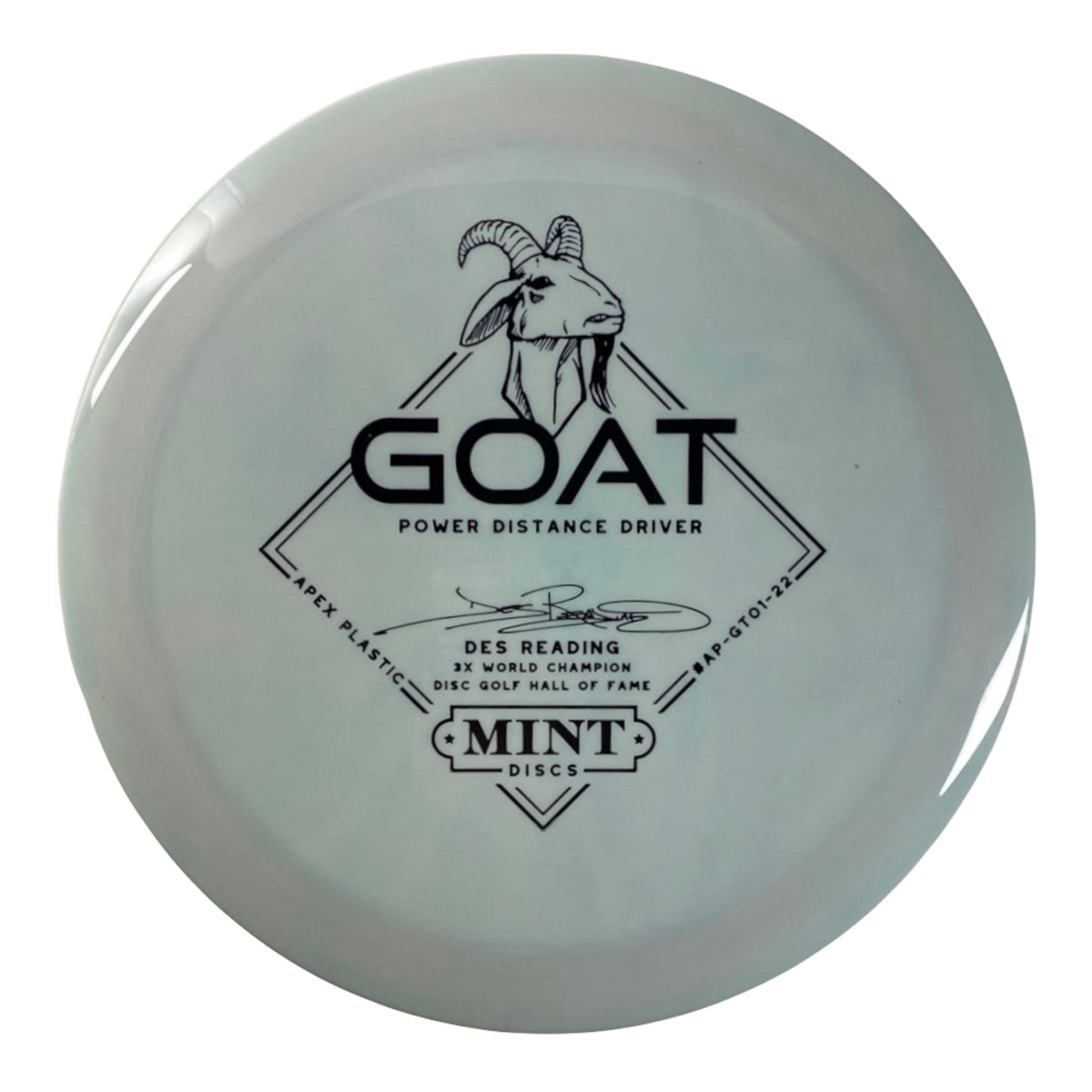 Mint Discs Goat | Apex | White/Black 175g (Des Reading) Disc Golf