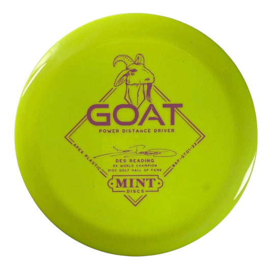 Mint Discs Goat | Apex | Yellow/Pink 169g (Des Reading) Disc Golf