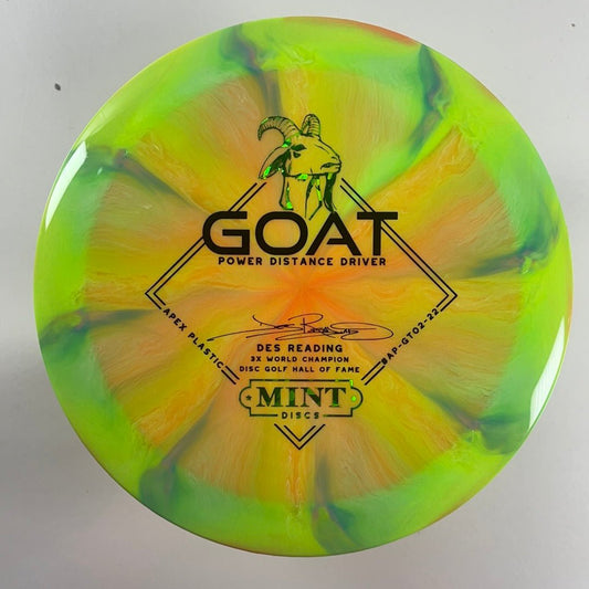 Mint Discs Goat | Swirly Apex | Green/Green 168g (Des Reading) Disc Golf