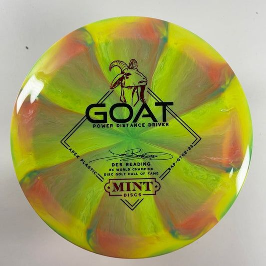Mint Discs Goat | Swirly Apex | Green/Red 174g (Des Reading) Disc Golf