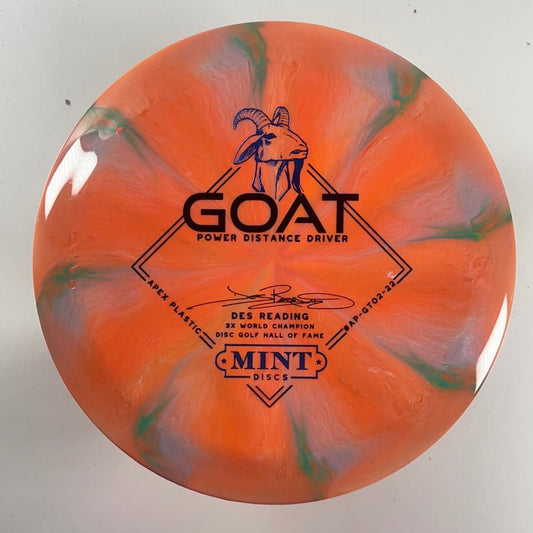 Mint Discs Goat | Swirly Apex | Orange/Blue 174g (Des Reading) Disc Golf