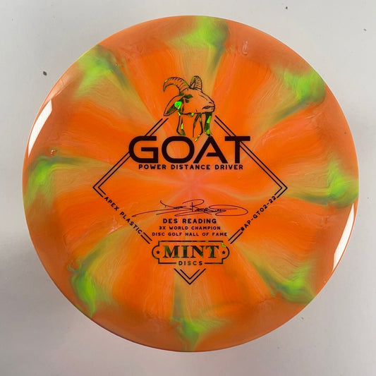 Mint Discs Goat | Swirly Apex | Orange/Green 168g (Des Reading) Disc Golf