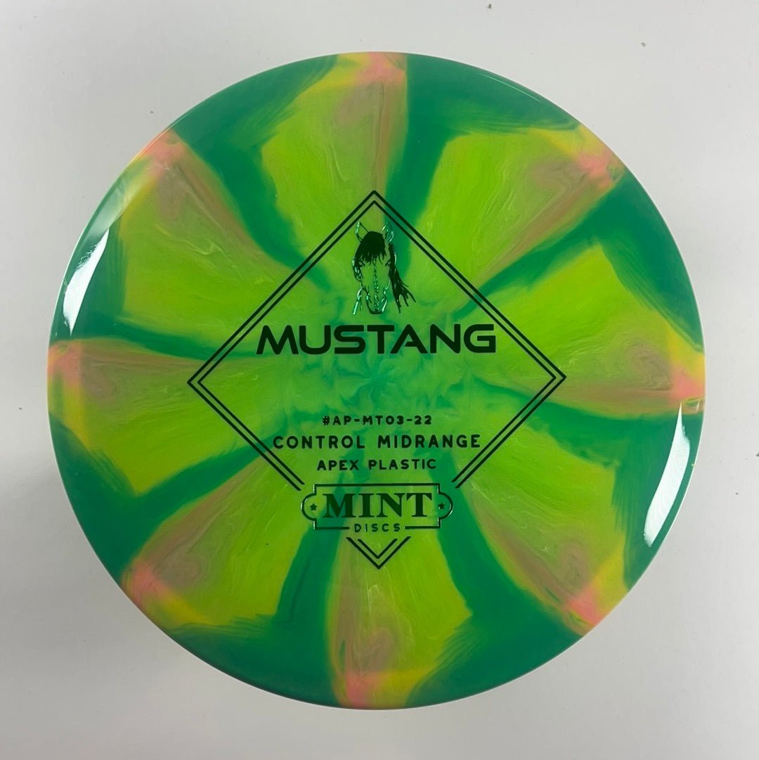 Mint Discs Mustang | Swirly Apex | Green/Green 177g Disc Golf