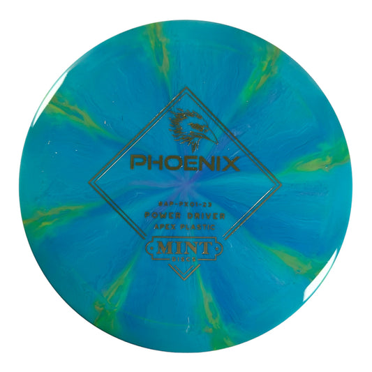 Mint Discs Phoenix | Swirly Apex | Blue/Gold 174g Disc Golf