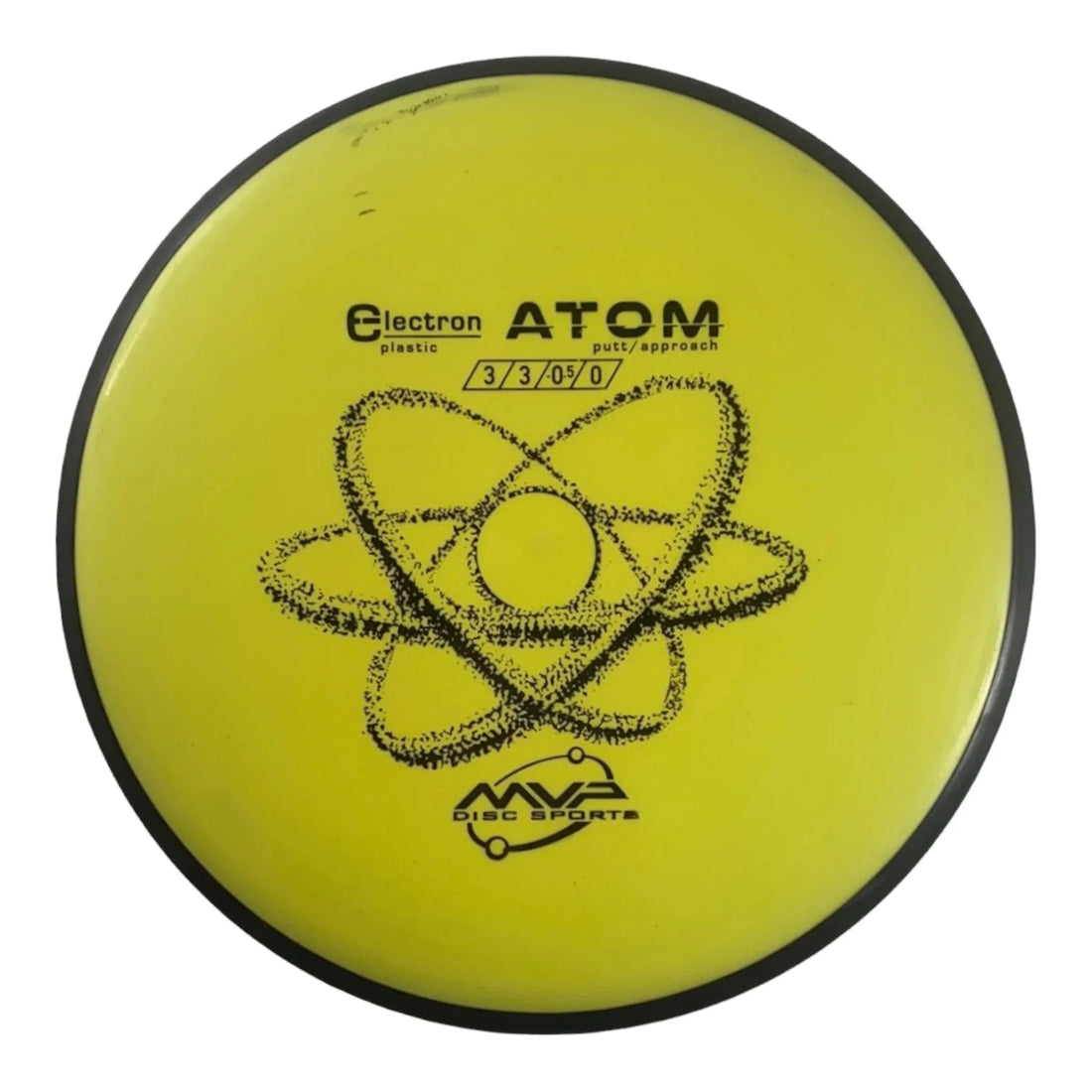 MVP Disc Sports Atom | Electron | Yellow/Black 168g Disc Golf