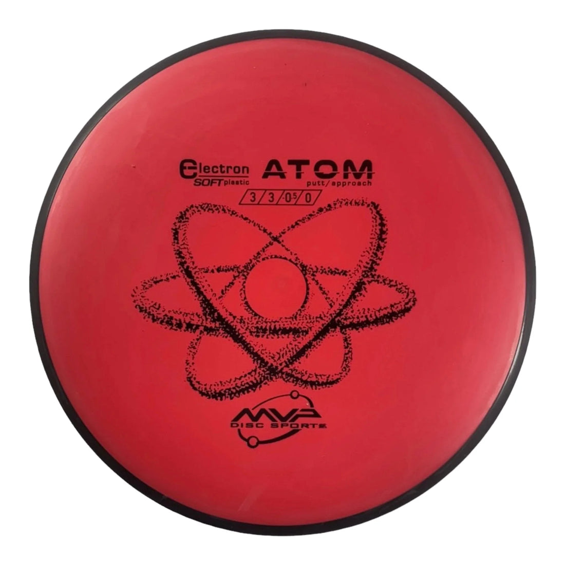 MVP Disc Sports Atom | Electron Soft | Red/Black 168g Disc Golf